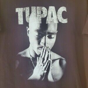 2PAC Hip Hop Tupac Prayer T-shirt Black Men's XL